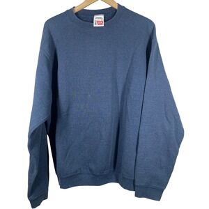 Wilson Sweatshirt Mens XL Blue Crew Neck Pullover Long Sleeve Athletic